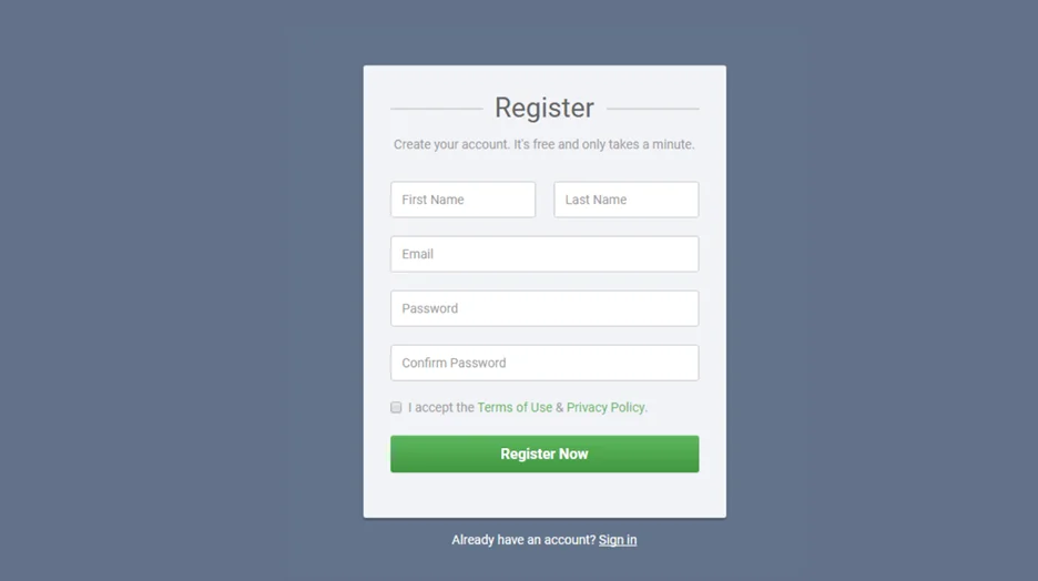 Testing Registration page